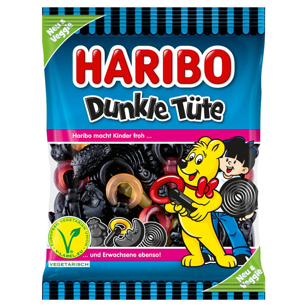 Produktabbildung Haribo Fruchtgummi Dunkle Tüte