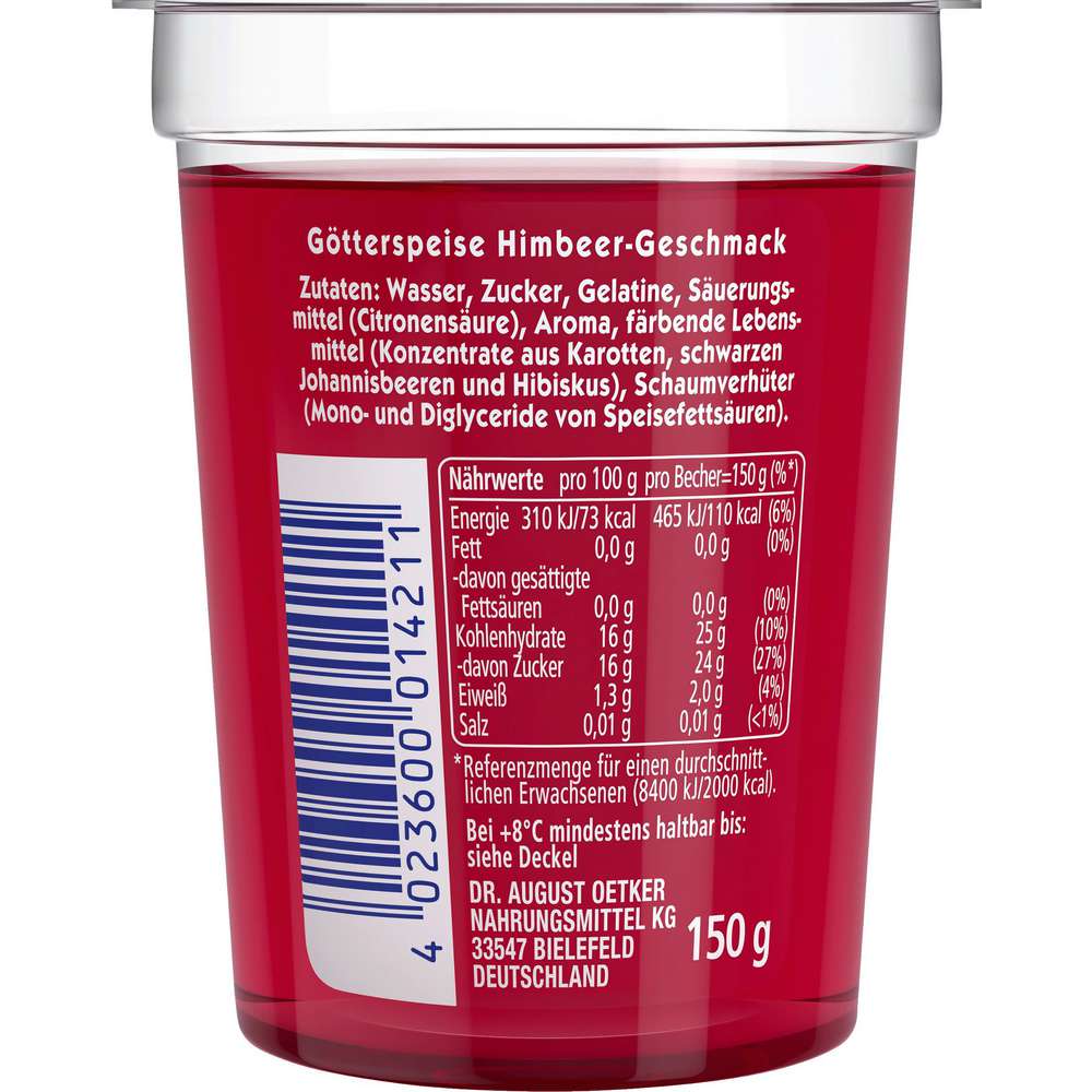 Produktabbildung Dr. Oetker Götterspeise Himbeer