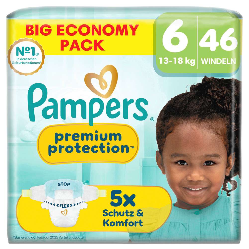Produktabbildung Pampers Windeln Premium Protection Gr. 6 Extra Large 13-18kg