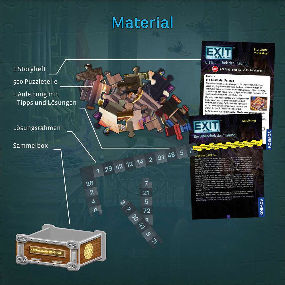 Produktabbildung Kosmos EXIT -  Puzzle Die Bibliothek der Träume