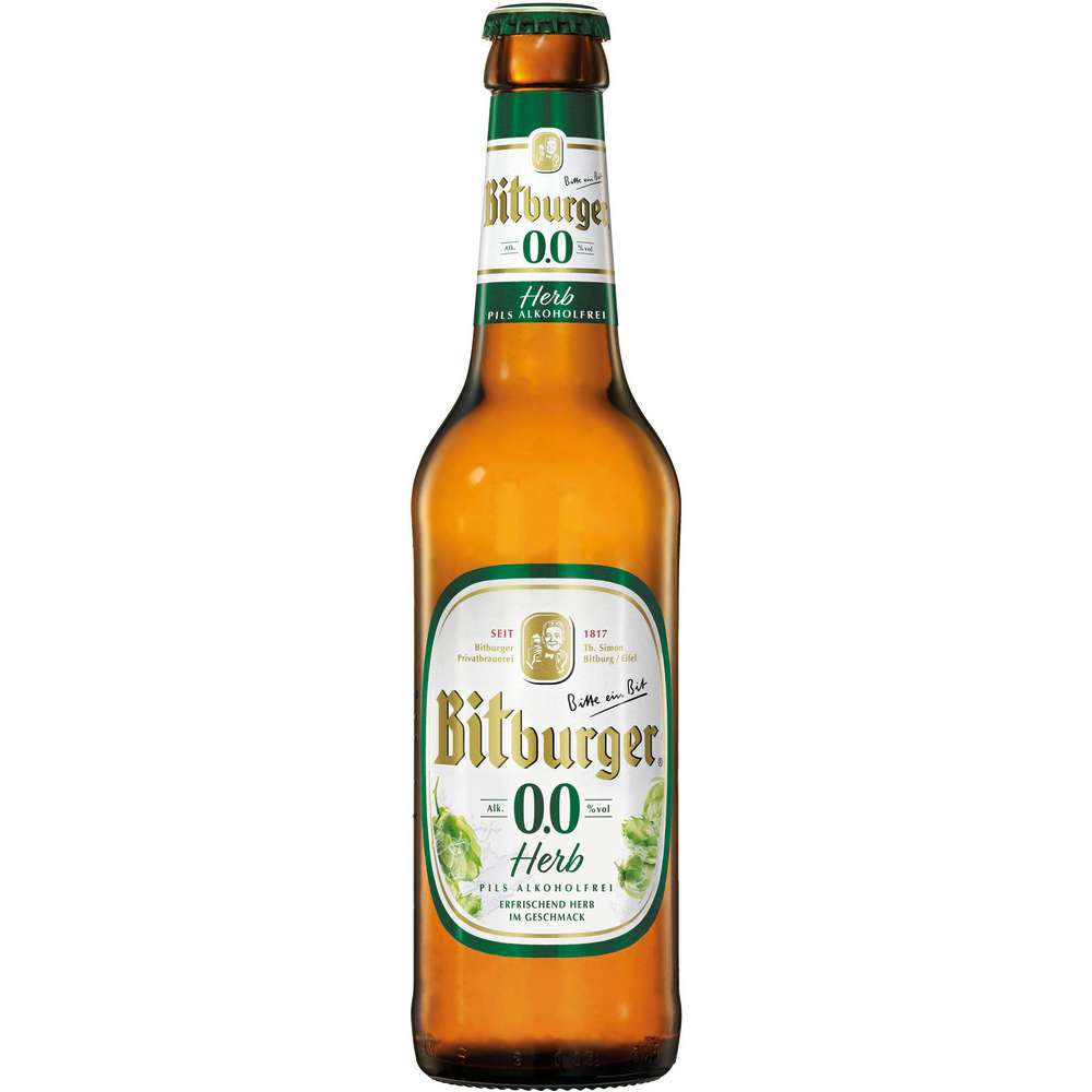 Produktabbildung Bitburger Pils Herb, alkoholfrei