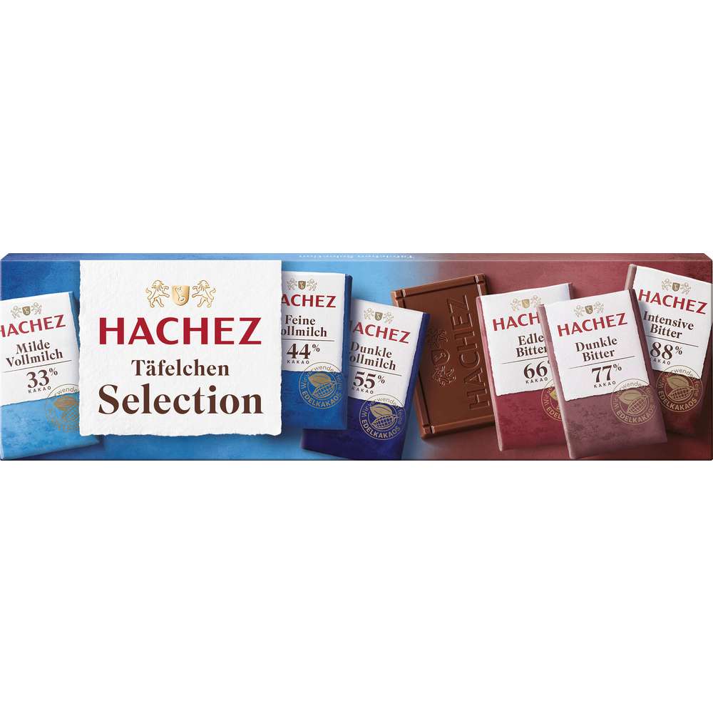 Produktabbildung Hachez Schoko-Täfelchen Mischpackung