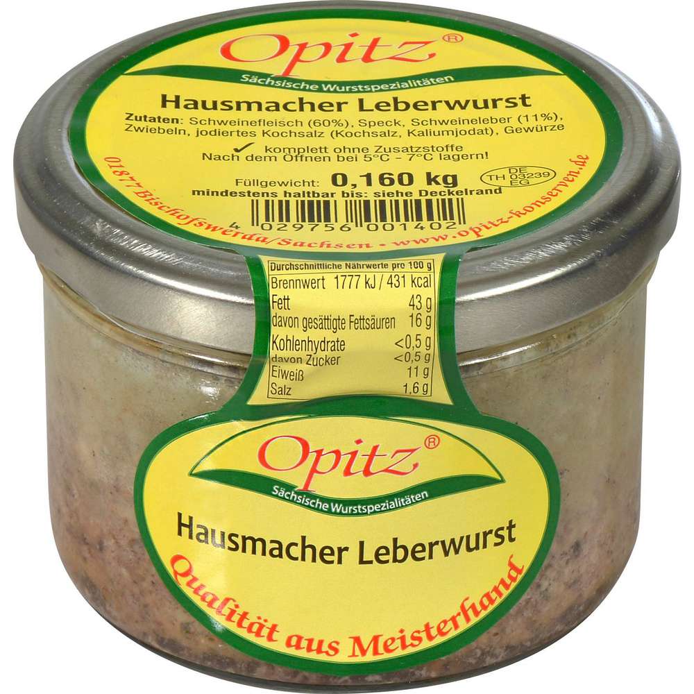 Produktabbildung Opitz Leberwurst, Hausmacher Art
