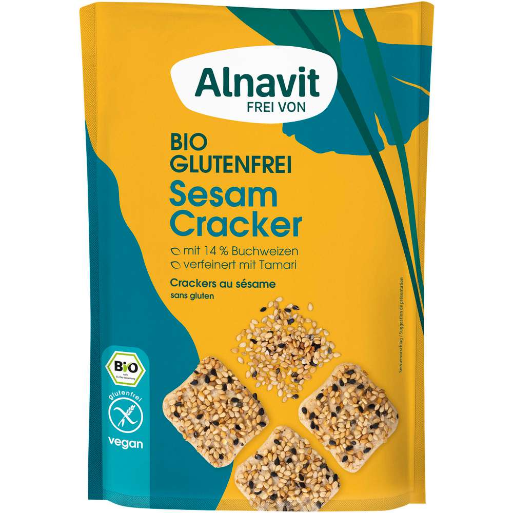 Produktabbildung Alnavit Bio Sesam Cracker, glutenfrei