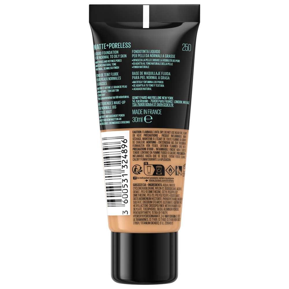 Produktabbildung Maybelline Make-Up Fit Me Matte + Poreless, Sun Beige 250