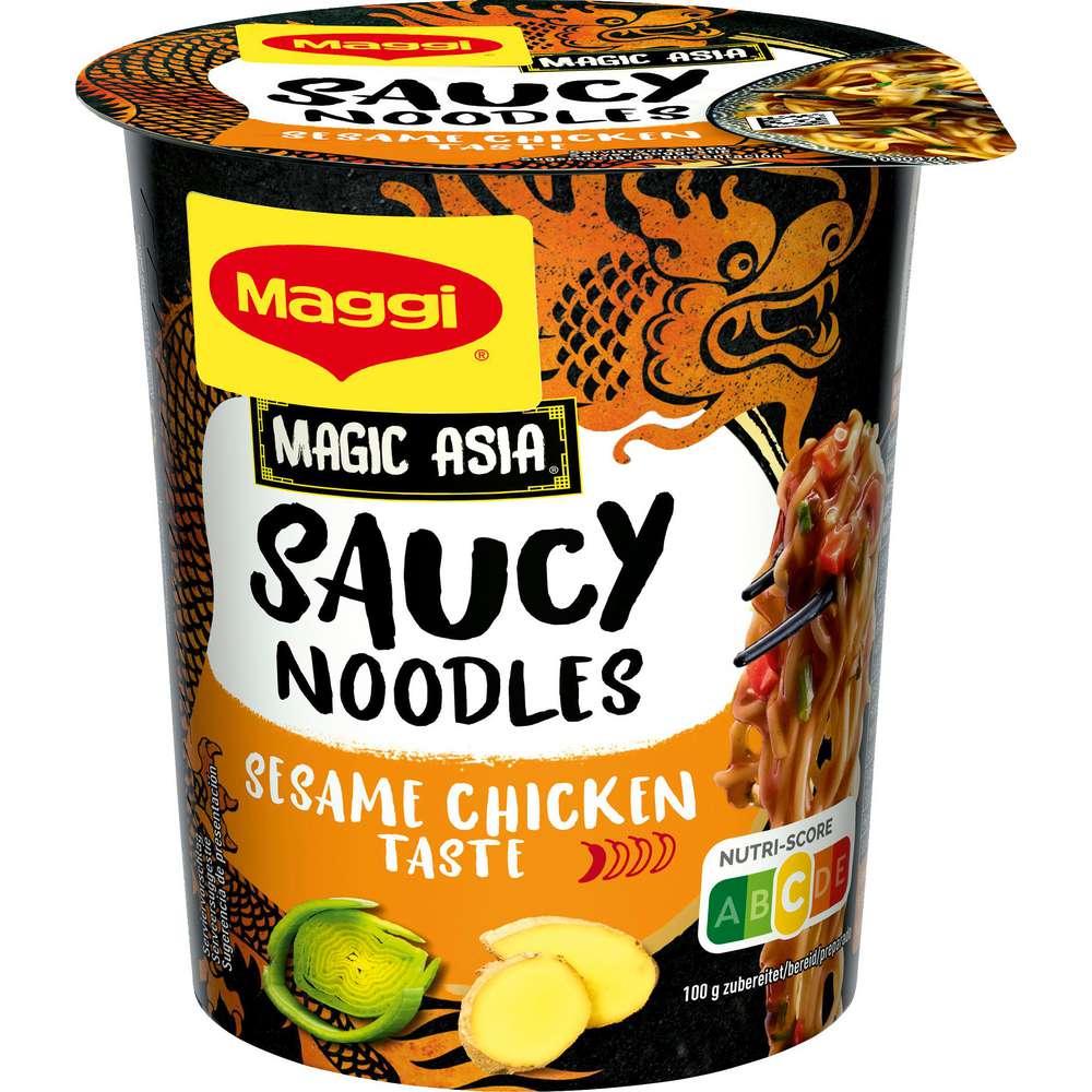 Produktabbildung Maggi Magic Asia Saucy Noodles, Sesam Chicken