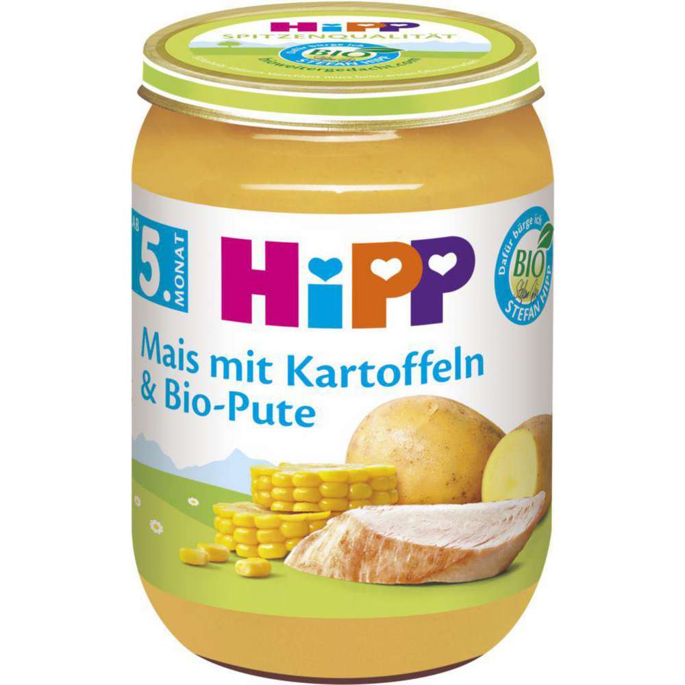 Produktabbildung Hipp Babynahrung Menü, Mais/Kartoffel/Bio-Pute