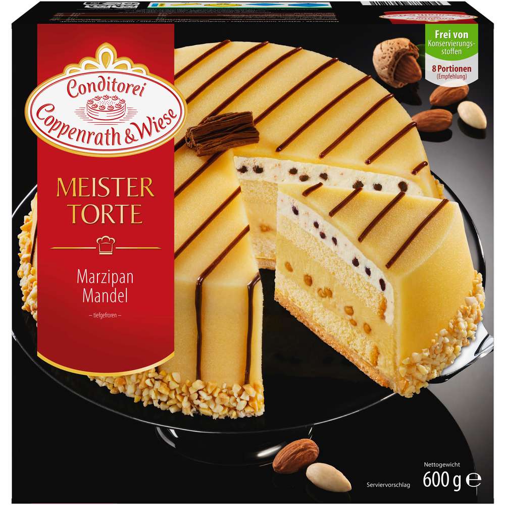 Produktabbildung Conditorei Coppenrath & Wiese Meistertorte Marzipan-Mandel Torte, tiefgekühlt