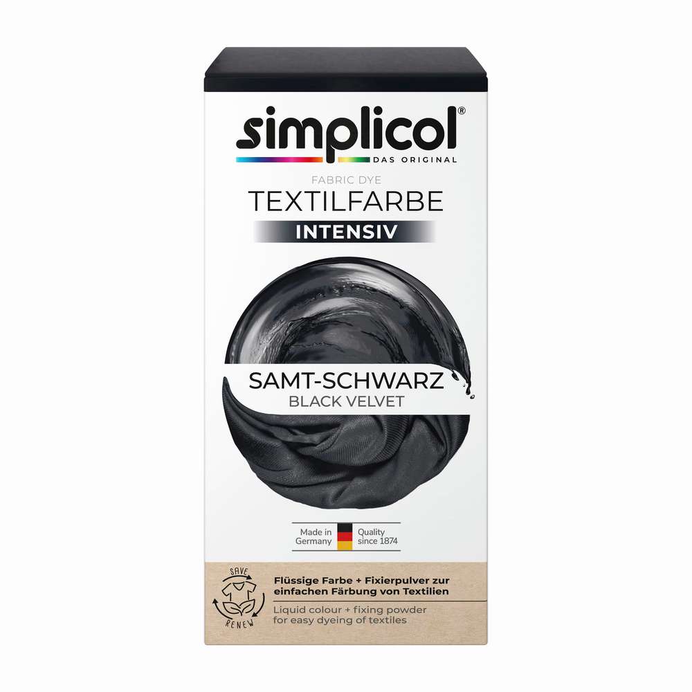 Produktabbildung simplicol Textilfarben intensiv, Samt-Schwarz