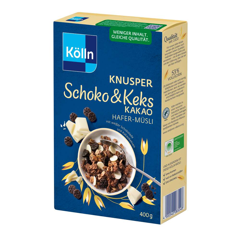 Produktabbildung Kölln Knusper-Müsli, Schoko & Keks Kakao