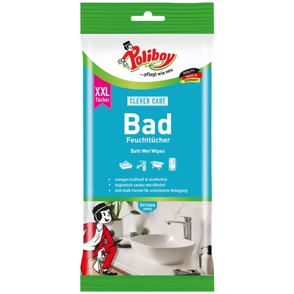 Produktabbildung Poliboy Clever Care Bad Feuchttücher, XXL