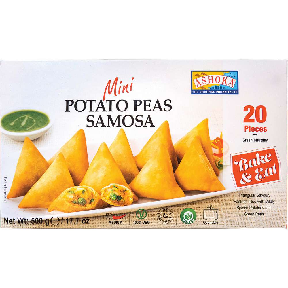 Produktabbildung Ashoka Mini Potato Peas Samosa, tiefgekühlt