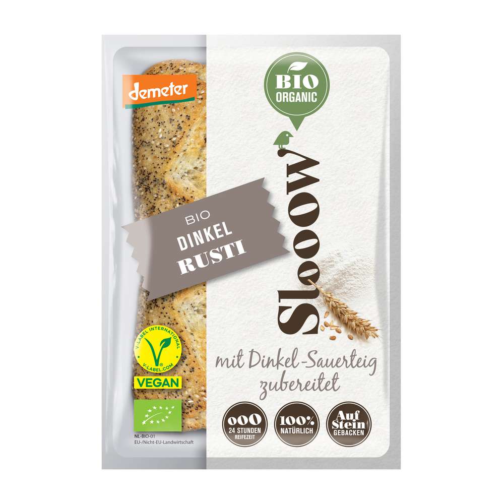 Produktabbildung Slooow Bio Demeter, Slooow, Dinkel Rusti, zum Aufbacken