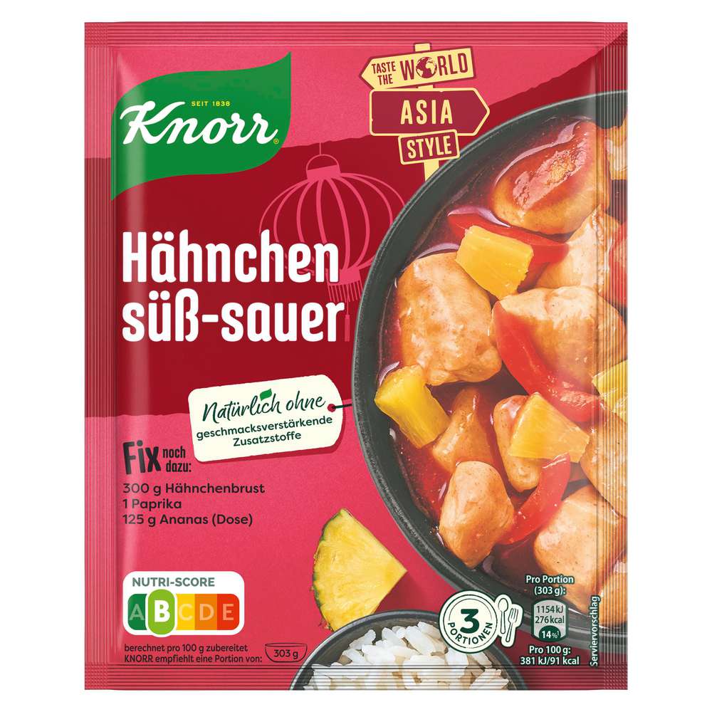 Produktabbildung Knorr Fix-Würzmischung, Hähnchen Süss-Sauer