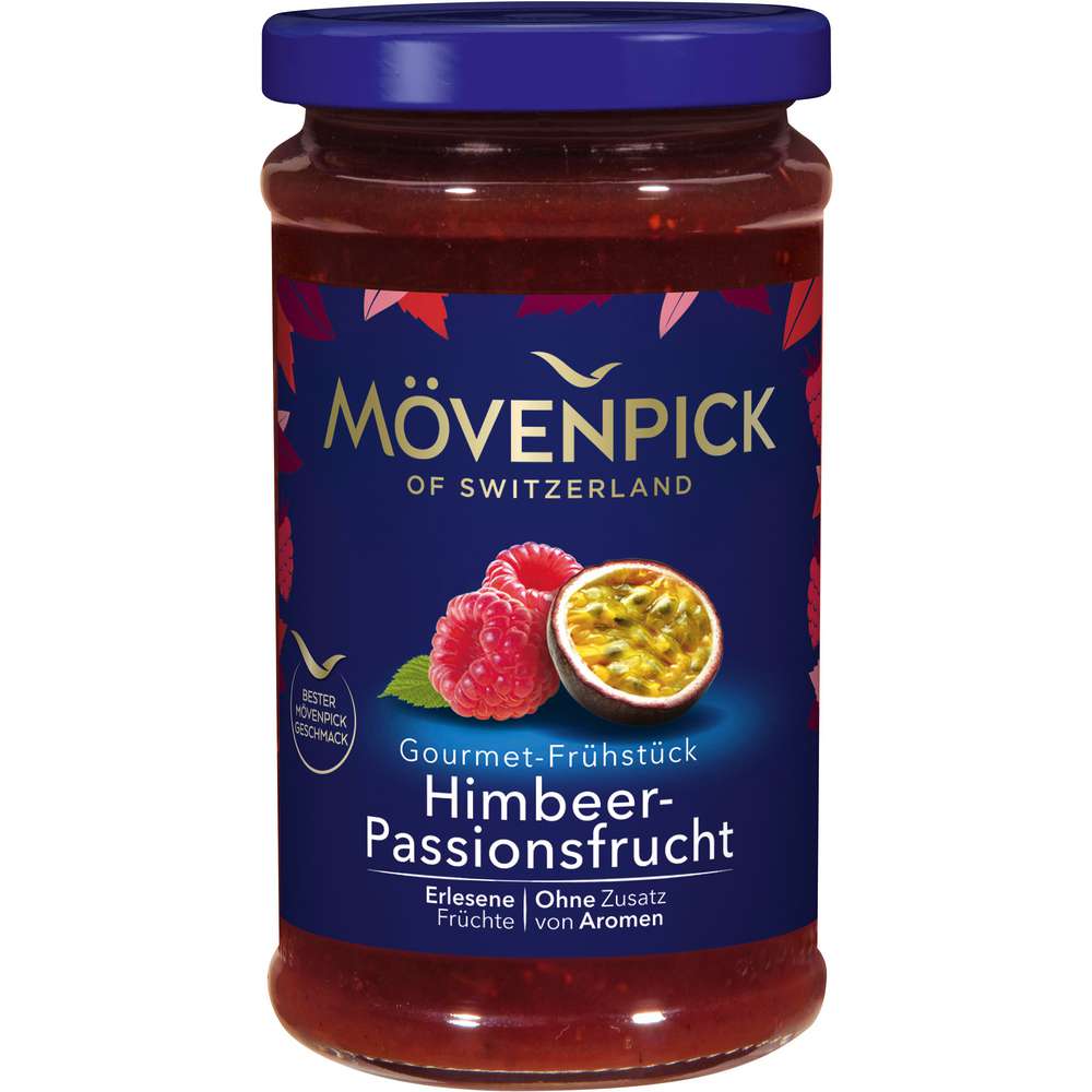 Produktabbildung Mövenpick Gourmet Frühstück Konfitüre, Himbeere/Passionsfrucht