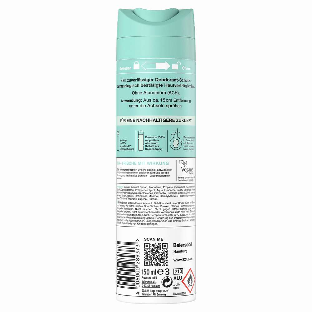 Produktabbildung 8x4 Deo Spray, Fresh Lime