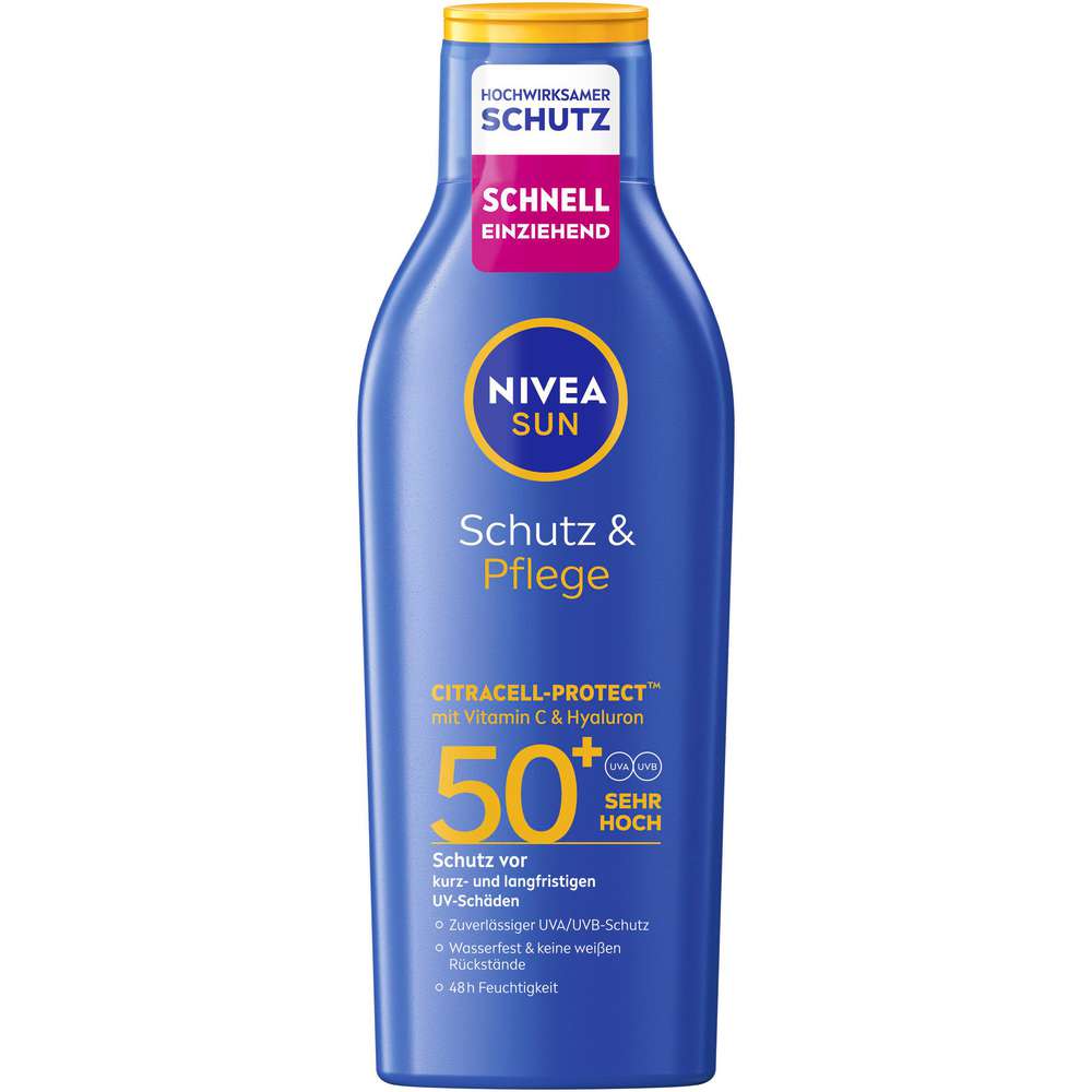 Produktabbildung Nivea Sun Milch Schutz & Pflege LSF 50+