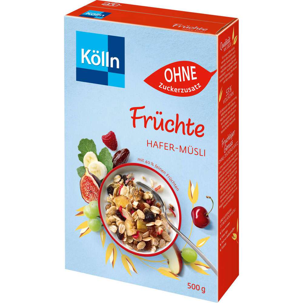 Produktabbildung Kölln Müsli ohne Zucker, Früchte