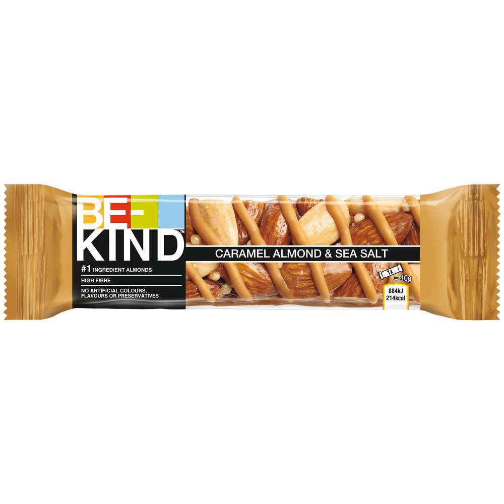 Produktabbildung Be-Kind Riegel Caramel Almond & Sea Salt