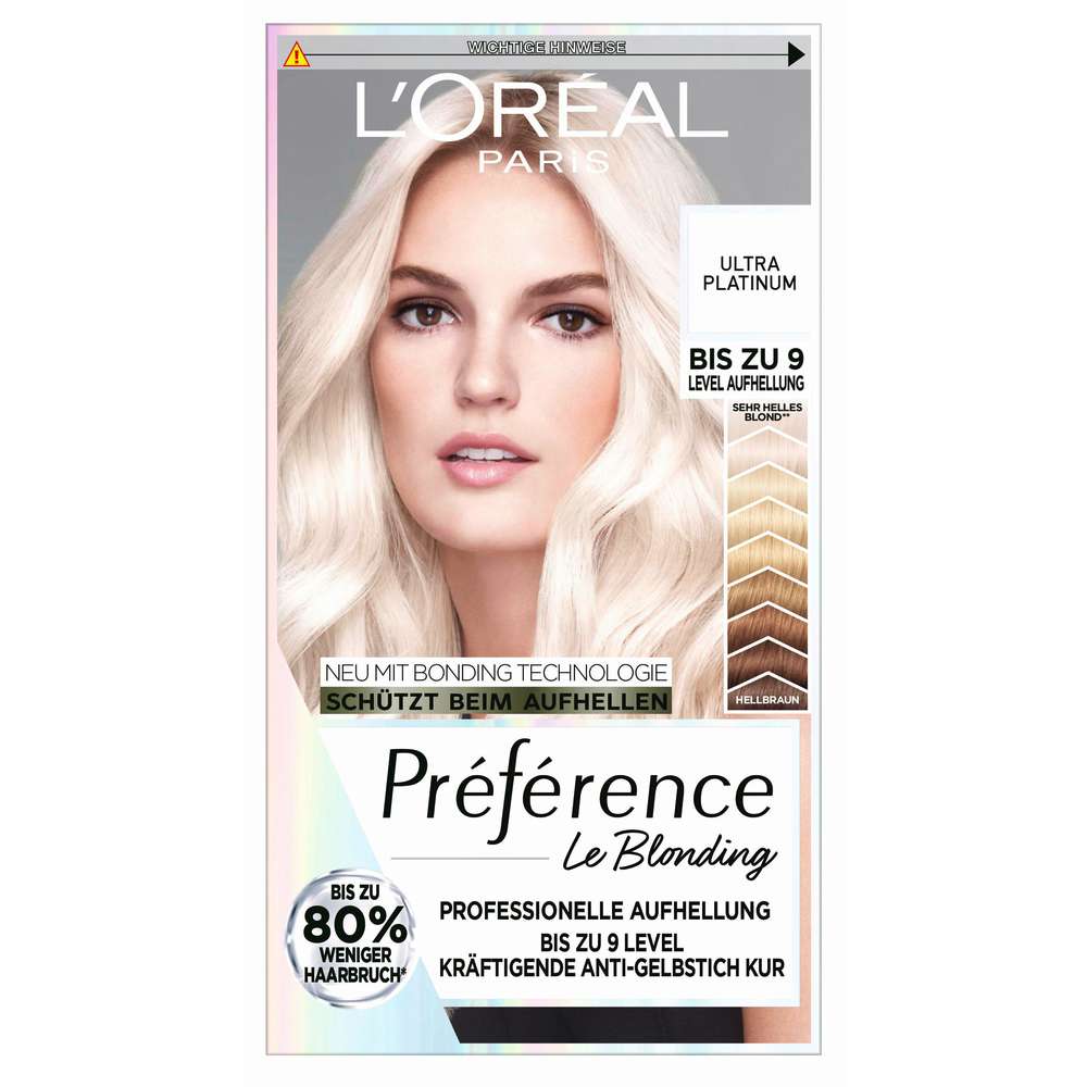 Produktabbildung L'Oreal Paris Haarfarbe Preference, ultra helles Platinblond