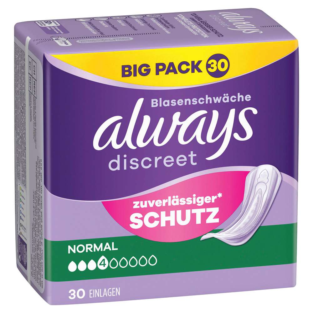 Produktabbildung Always Discreet Slipeinlagen Complete Protection