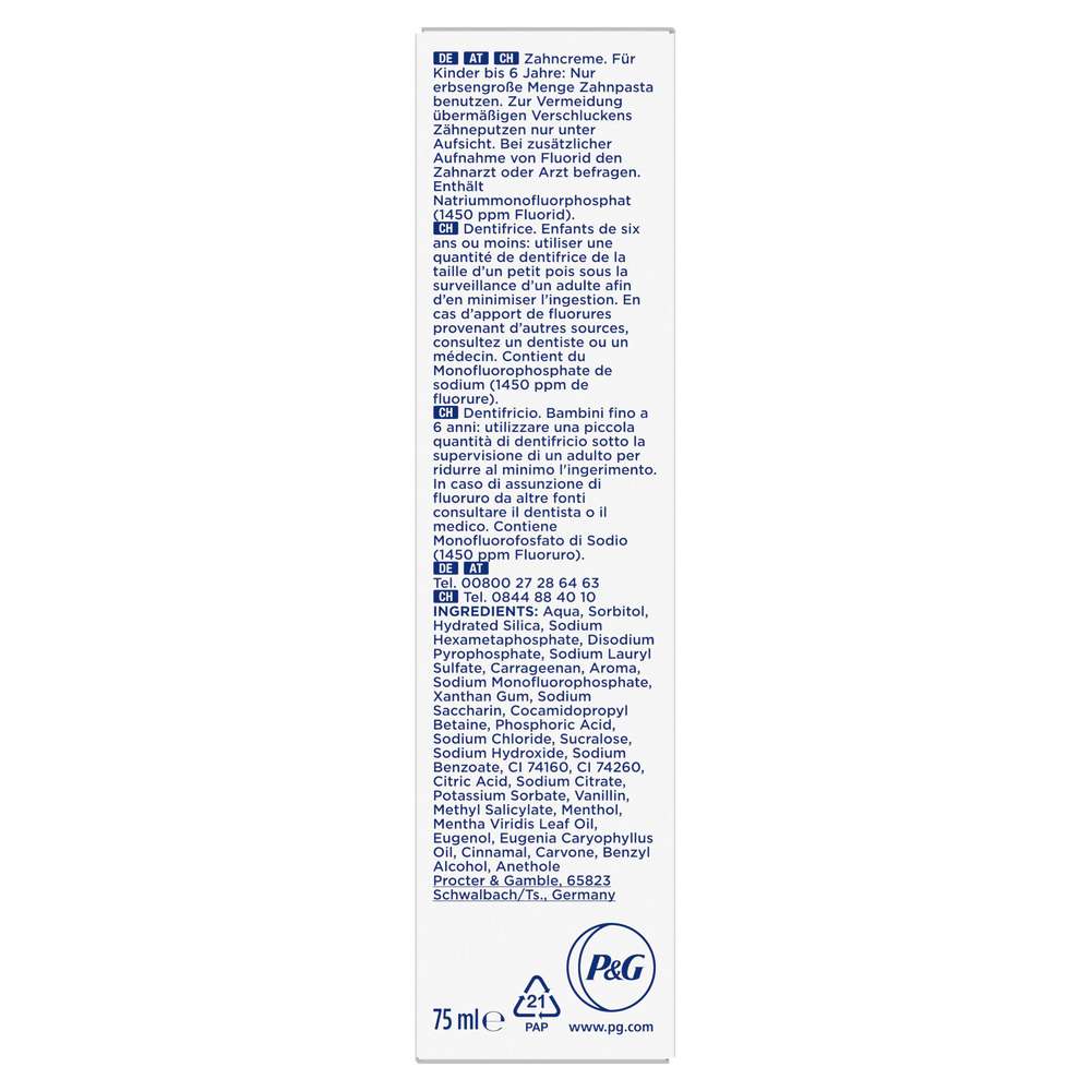 Produktabbildung Oral-B Zahncreme Pro 3D White Intensive Whitening, Kühle Minze