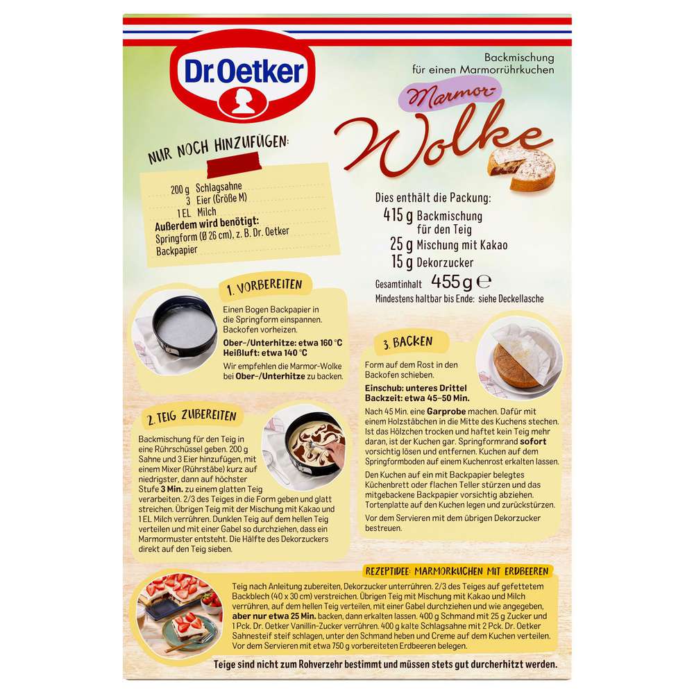 Produktabbildung Dr. Oetker Backmischung Marmor-Wolke