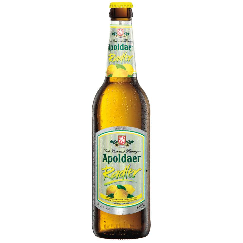 Produktabbildung Apoldaer Biermischgetränk, Radler 2,5%