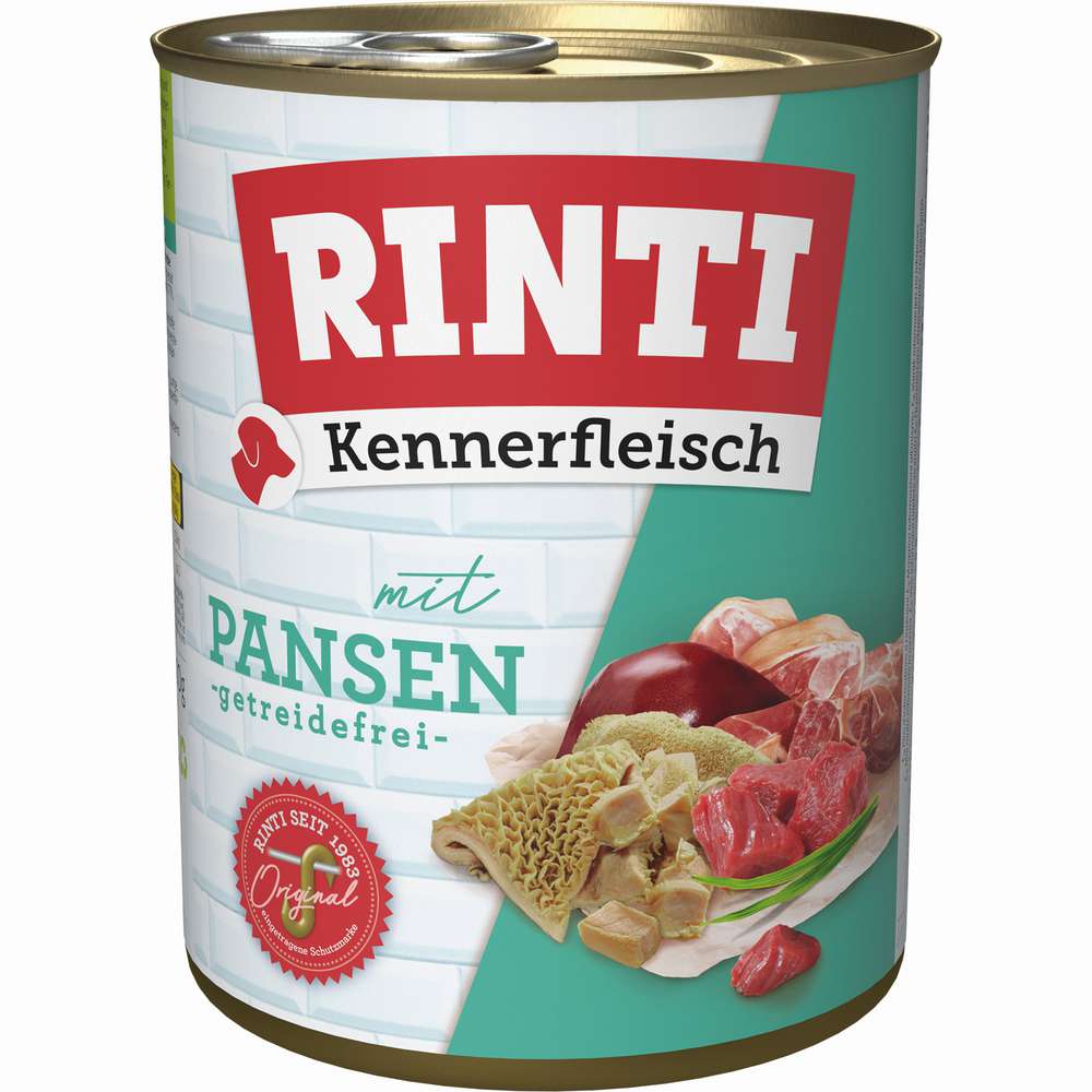 Produktabbildung Rinti Pur Hundenassfutter Kennerfleisch Pansen