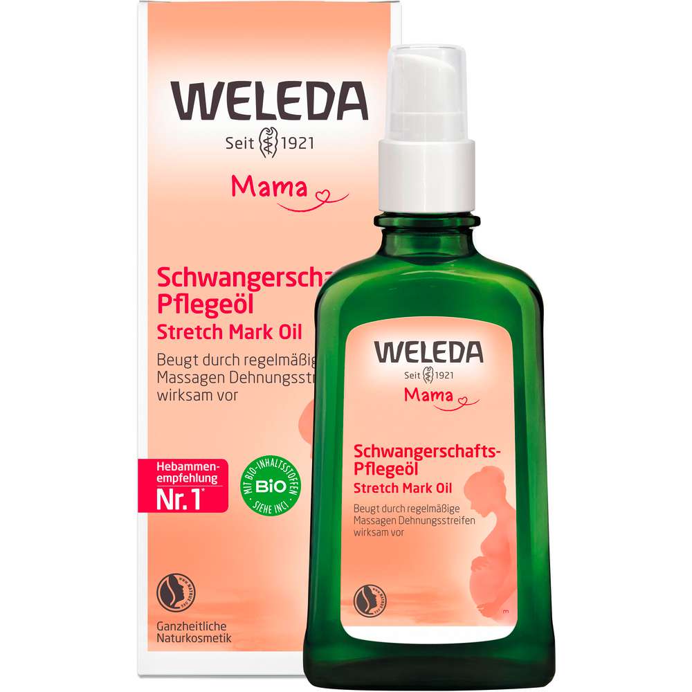 Produktabbildung Weleda Schwangerschafts-Pflegeöl Mama, beugt Dehnungsstreifen vor