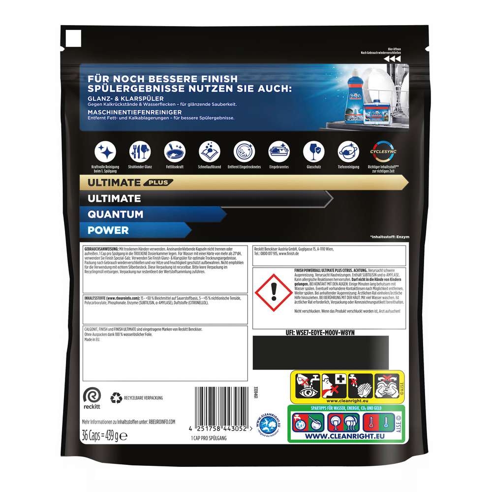 Produktabbildung Finish Spülmaschinen-Tabs, Powerball Ultimate Plus, Citrus