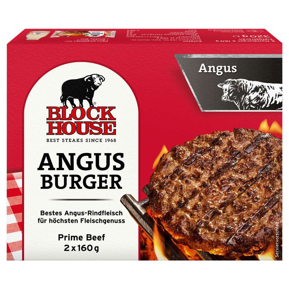 Produktabbildung Block House 2 Block Burger Angus, tiefgekühlt