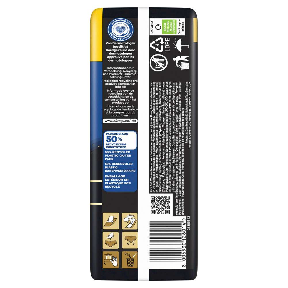 Produktabbildung Always Ultra Binden Stark Secure Night Extra