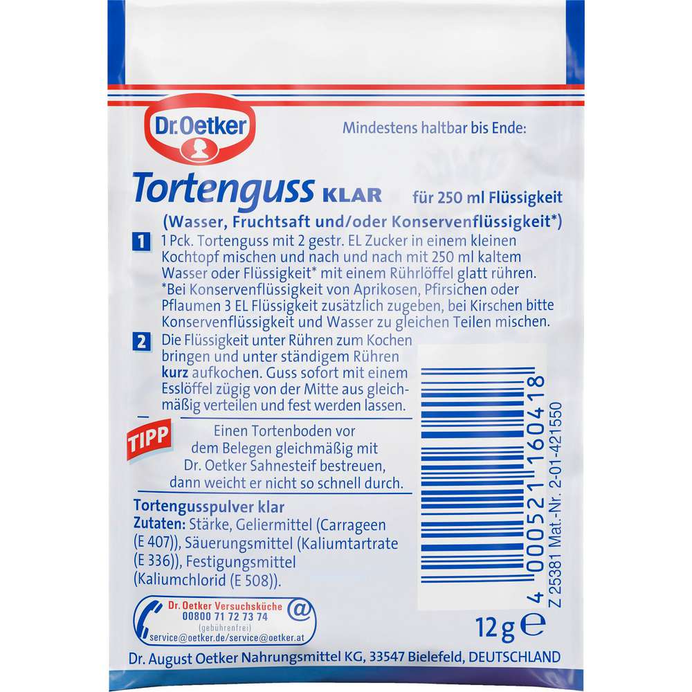 Produktabbildung Dr. Oetker Tortenguss, klar