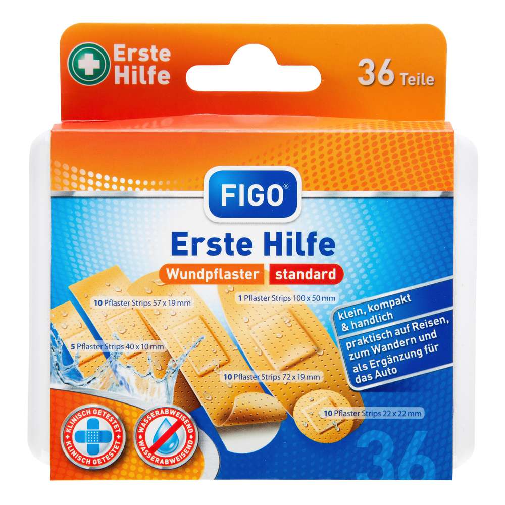 Produktabbildung Figo Pflasterbox Erste Hilfe, 36 Teile
