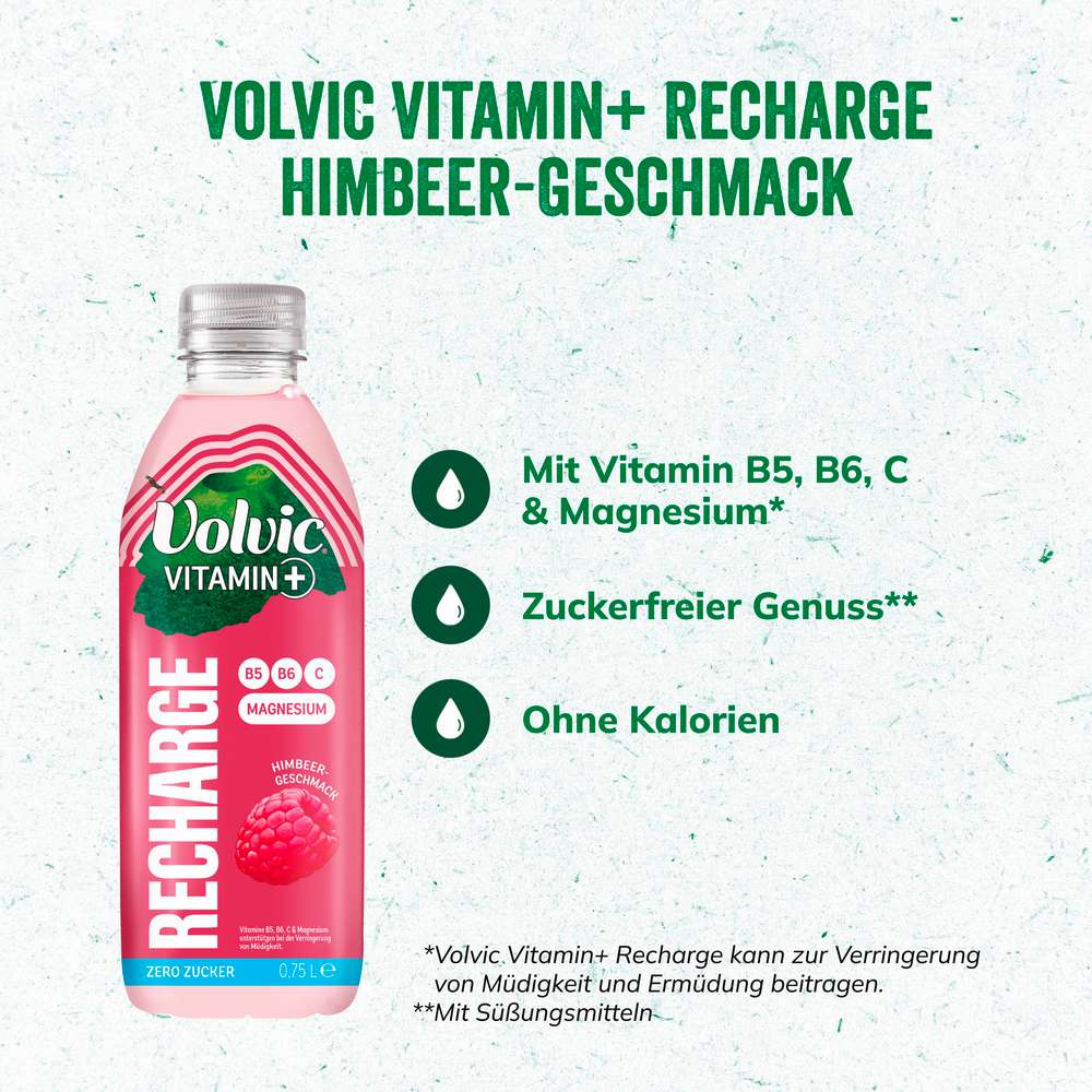 Produktabbildung Volvic Recharge Wasser Vitamin, Himbeere