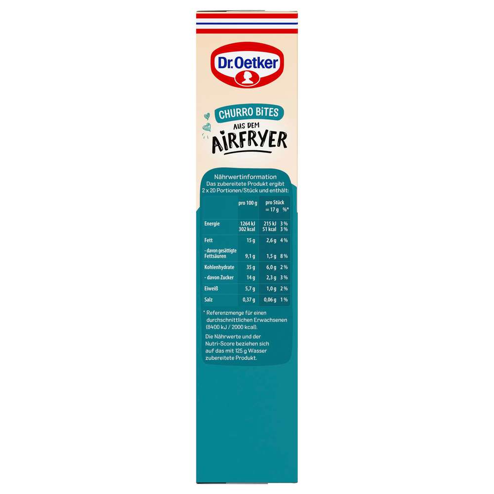 Produktabbildung Dr. Oetker Churro Bites Kleine Backideen Airfryer 