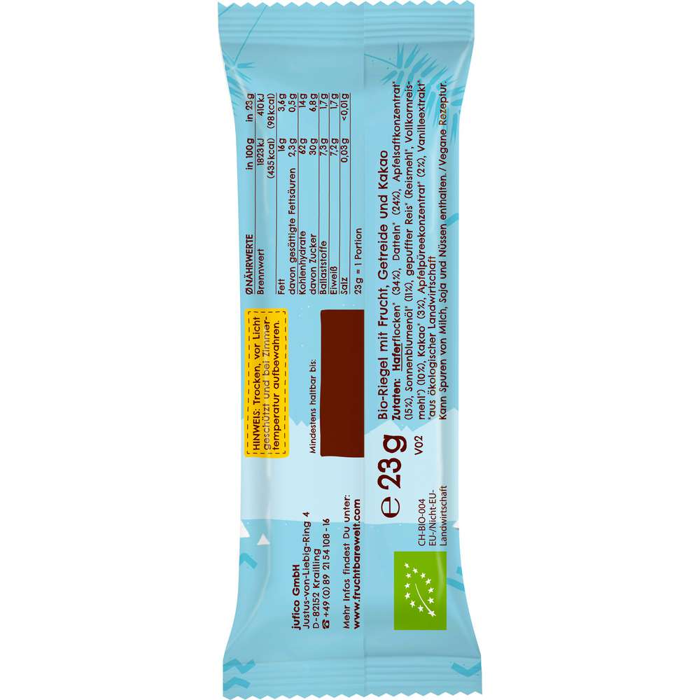 Produktabbildung Fruchtbar Bio Knusperrigel, Hafer-Kakao-Apfel