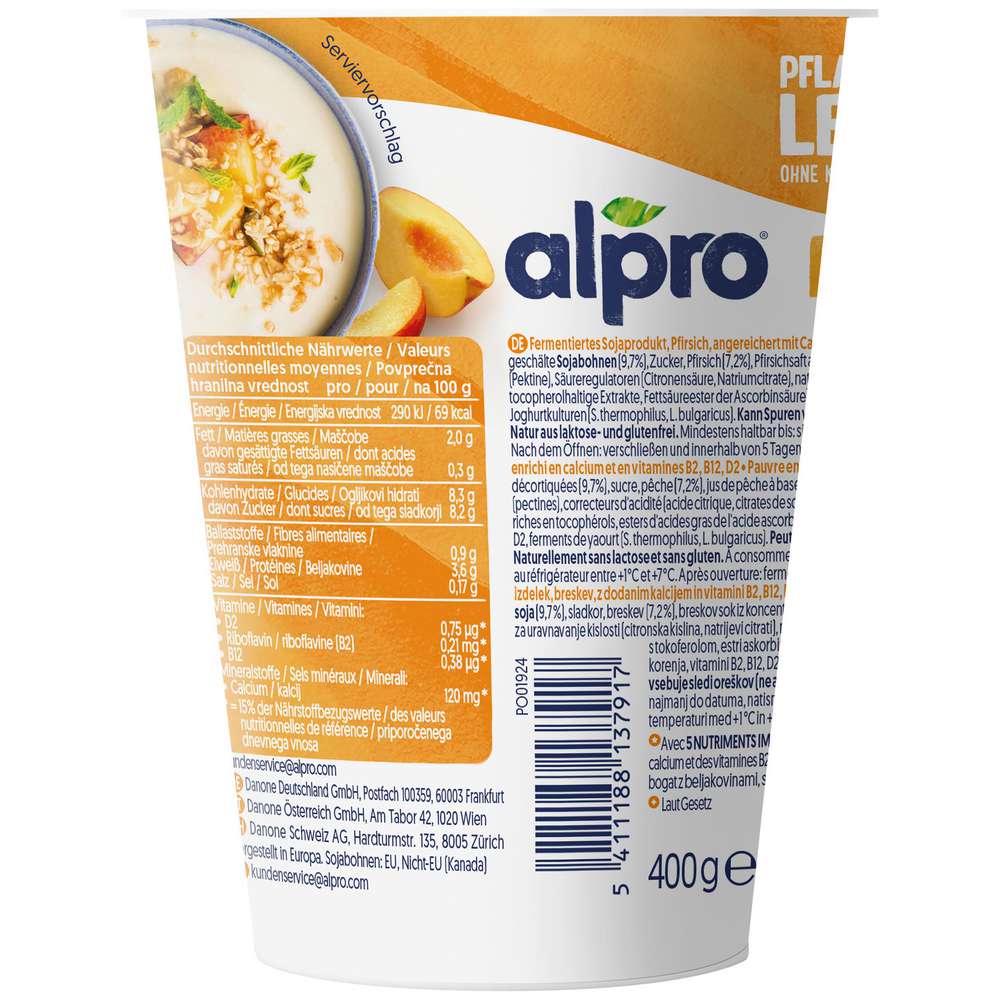 Produktabbildung Alpro Soya-Joghurtalternative, Pfirsich