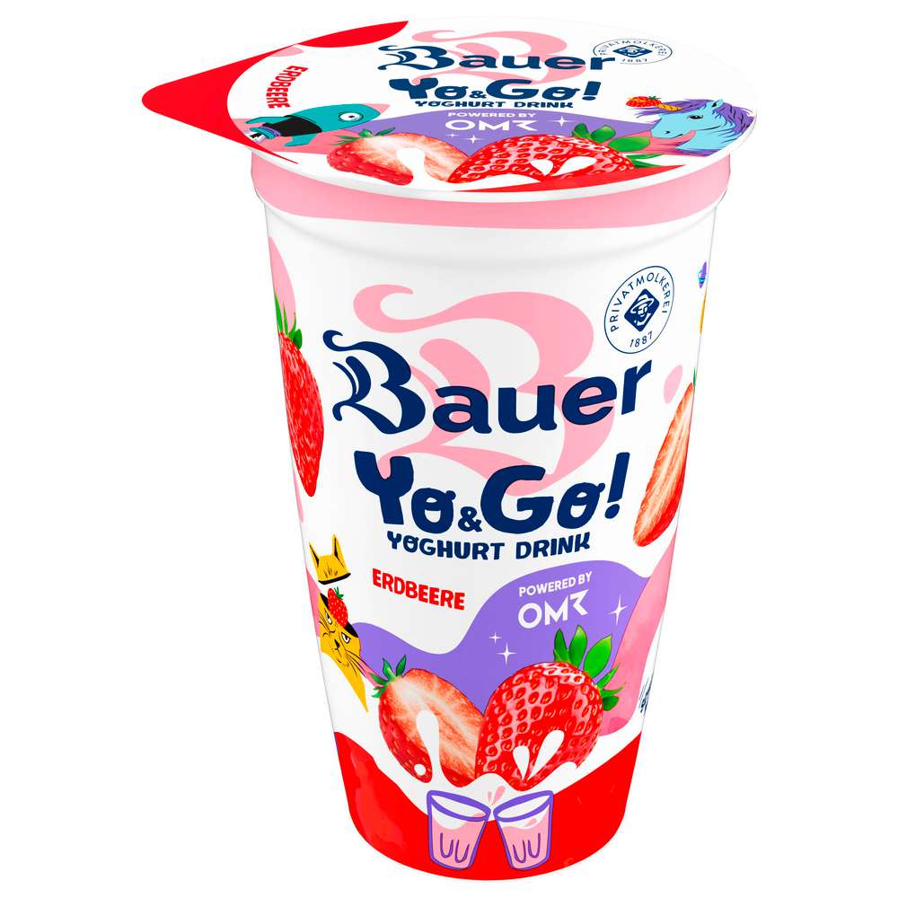 Produktabbildung Bauer Yo & Go! Trinkjoghurt Erdbeere