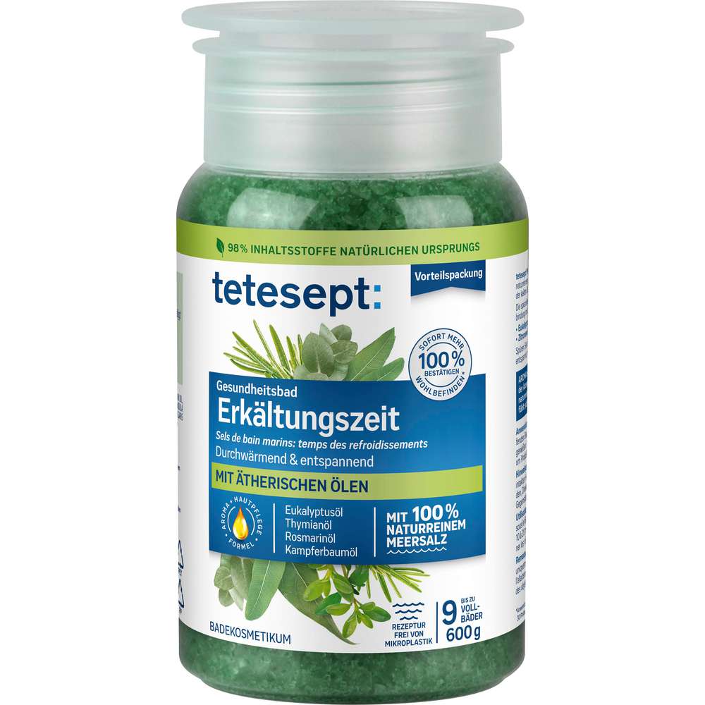 Produktabbildung tetesept Badezusatz Erkältung mit Meeressalz