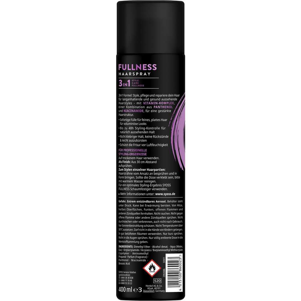 Produktabbildung Syoss Haarspray Fullness
