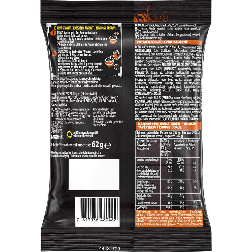 Produktabbildung Maggi Magic Asia Nudel Snack, Ente