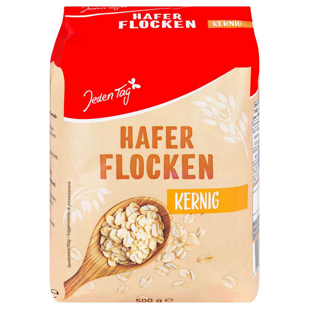 Produktabbildung Jeden Tag Vollkornhaferflocken, kernig
