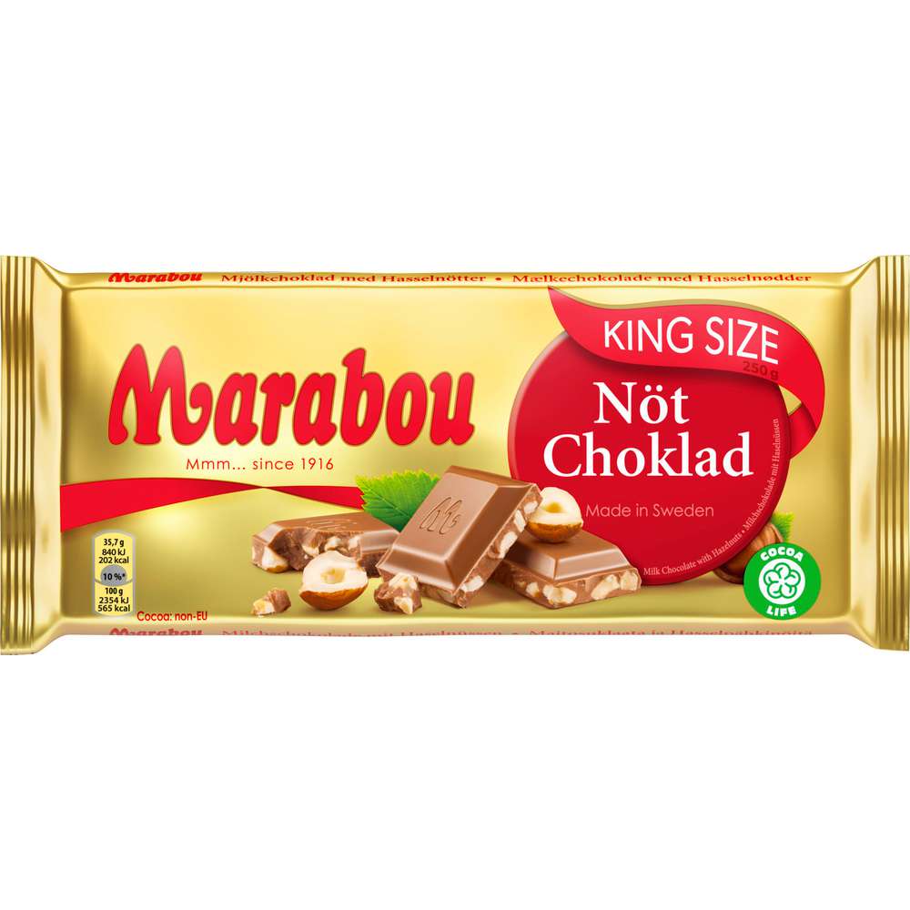 Produktabbildung Marabou Tafelschokolade, Vollmilch-Nuss