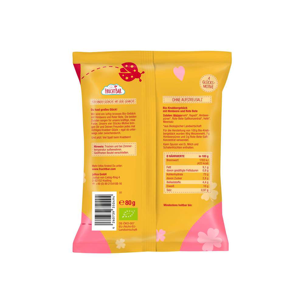 Produktabbildung Fruchtbar Bio Knabber-Glück, Himbeer-Rote Bete