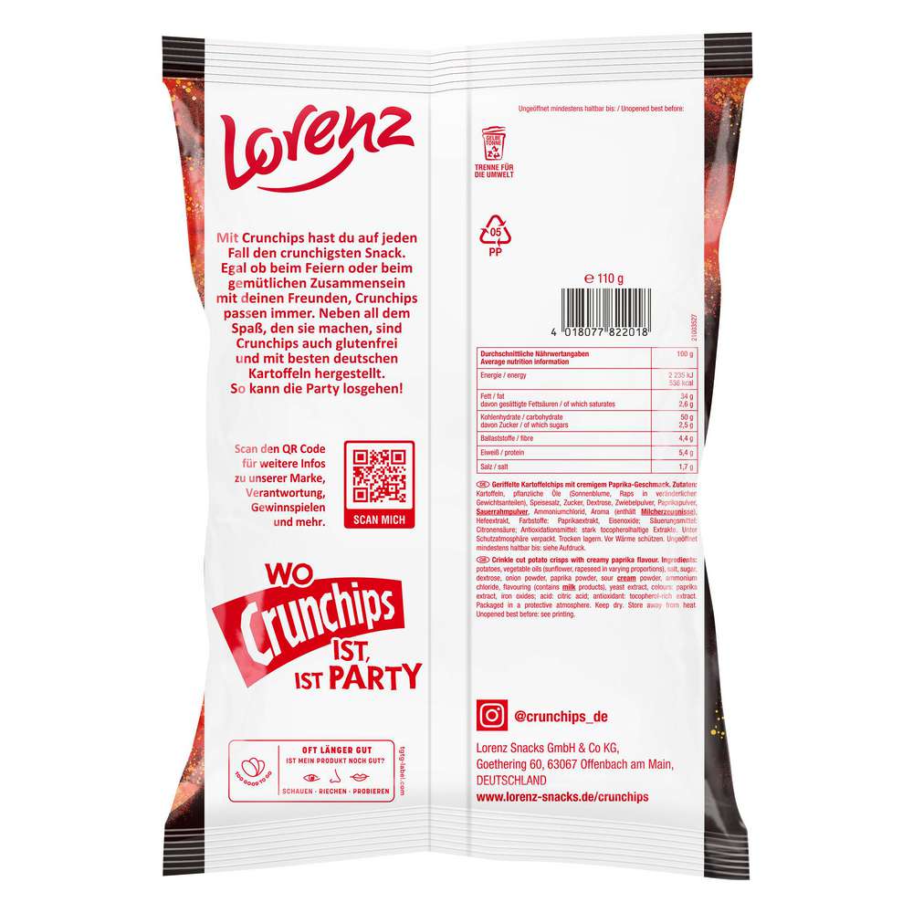 Produktabbildung Lorenz Chips WOW, Paprika