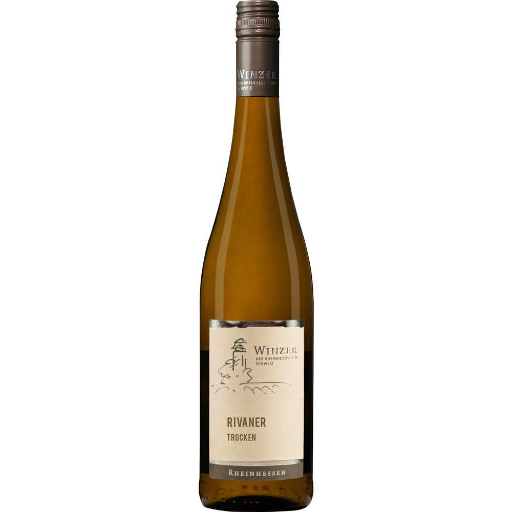 Produktabbildung Winzer der rheinhessischen Schweiz Rivaner trocken Wöllsteiner Rheingrafenstein, Weißwein