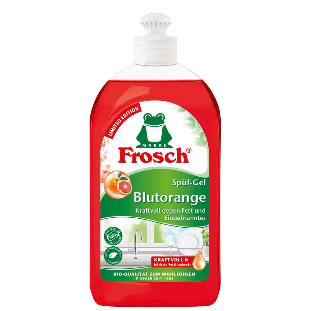 Produktabbildung Frosch Geschirrspülmittel Gel, Blutorange