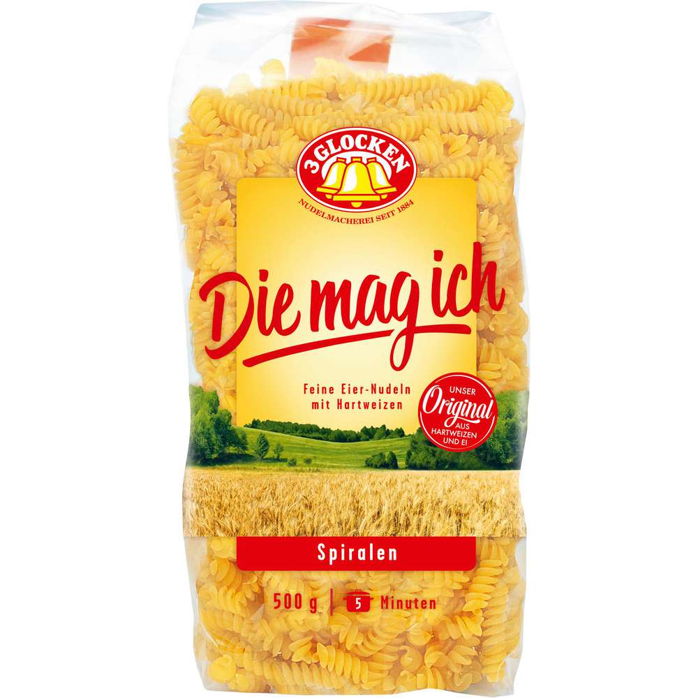 Produktabbildung 3 Glocken Nudeln Die mag ich, Spiralen